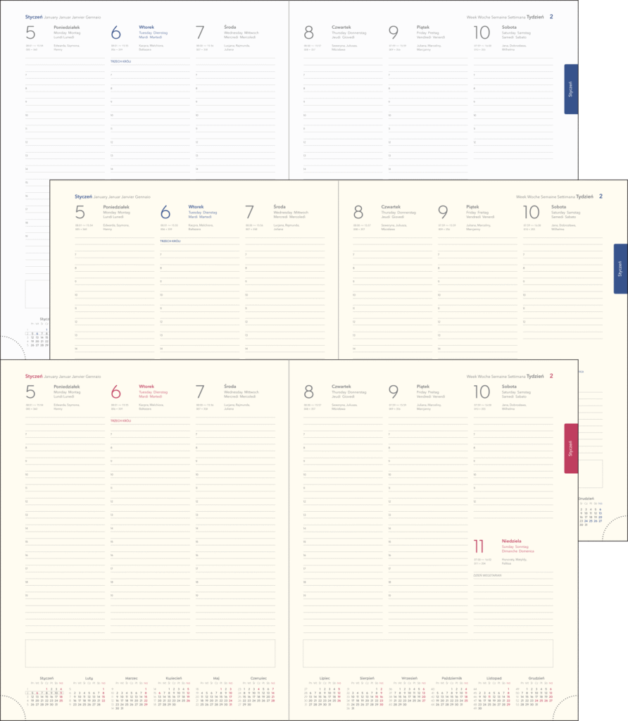 Kalendaria 5 kalendarium tygodniowe g02t