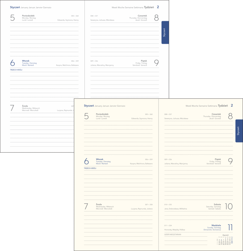 Kalendaria 6 kalendarium tygodniowe g04t