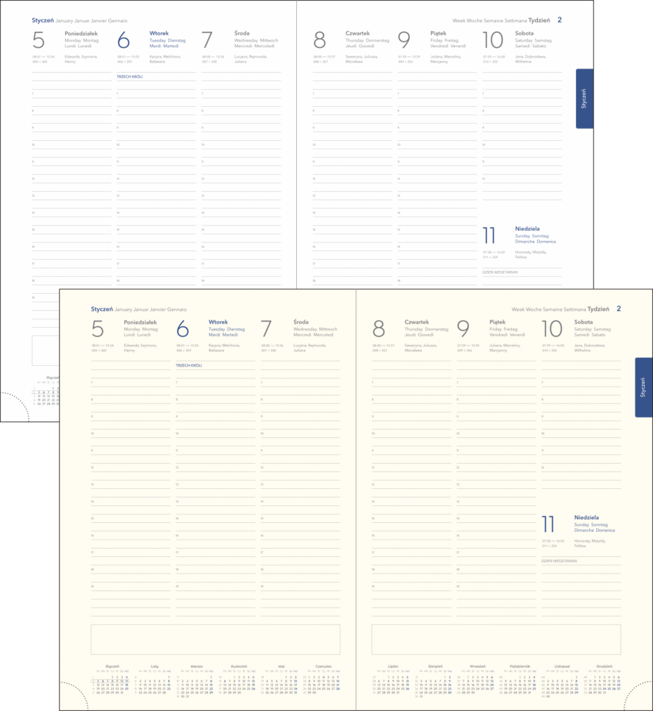 Kalendaria 7 kalendarium tygodniowe g07t