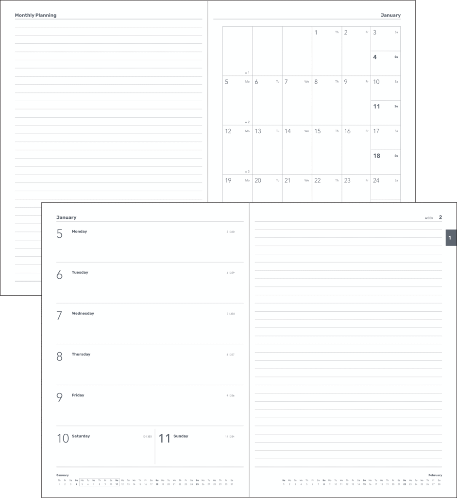 Kalendaria 10 kalendarium tygodniowe z notesem g207t en